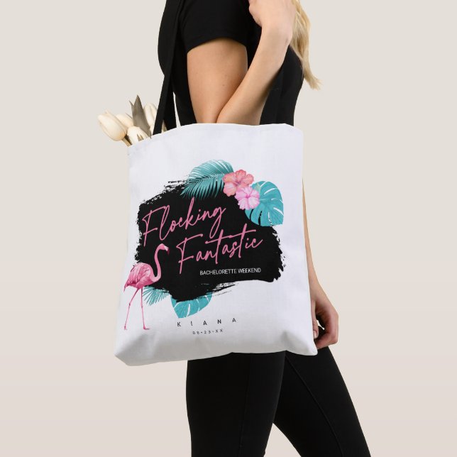 Bolso De Tela Fantastico Flamingo Bachelorette Flocking V2 ID930 (Detalle)
