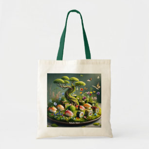 Bolso De Tela Fantástico paisaje japonés de sushi lindo