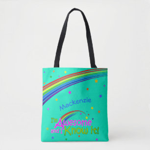 Bolso De Tela Fantástico y lo sé con arcoiris en ACUAMARINA