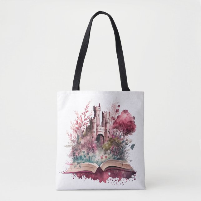 Bolso De Tela Fantasy Book Lover Design (Anverso)