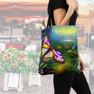 Bolso De Tela Fantasy Butterfly Journey