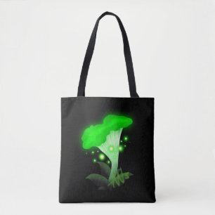 Bolso De Tela Fantasy Chanterelle Gslow Green Mushroom
