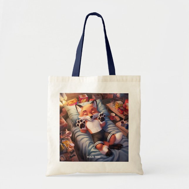 Bolso De Tela Fantasy Cuse Bebé Fox Sleeping (Frente)
