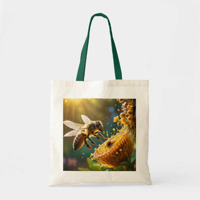 Bolso De Tela Fantasy Cute Abe Flowers Sun (Frente)