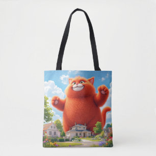 Bolso De Tela Fantasy Cute Big Naranja Cat