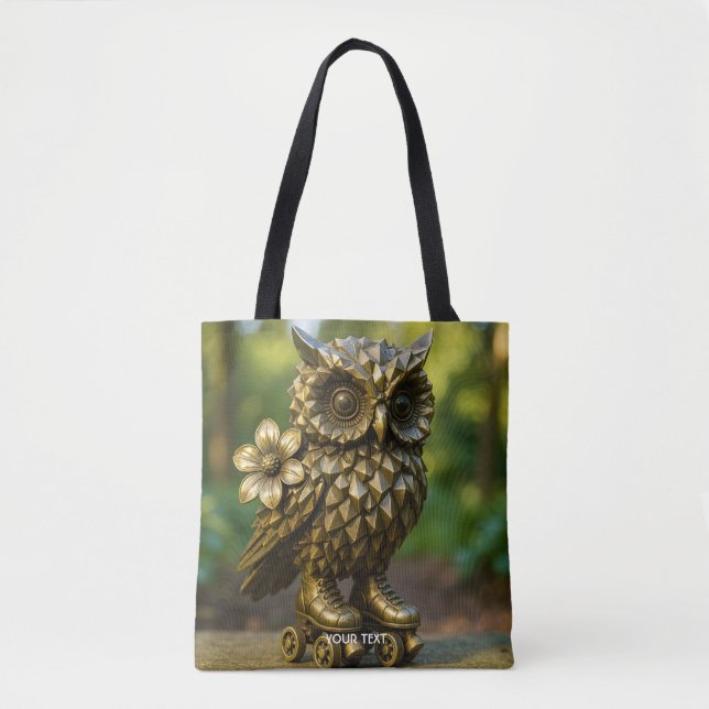 Bolso De Tela Fantasy Cute Brass Owl Skates (Anverso)