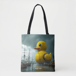Bolso De Tela Fantasy Cute Duck War Ship