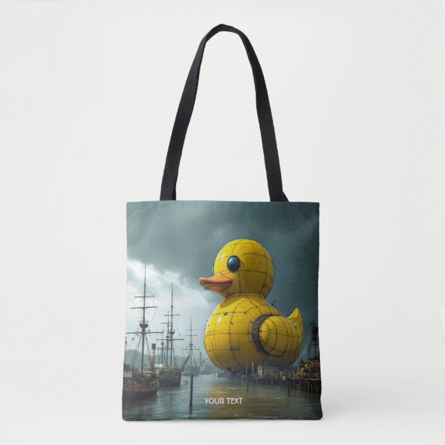 Bolso De Tela Fantasy Cute Duck War Ship (Anverso)