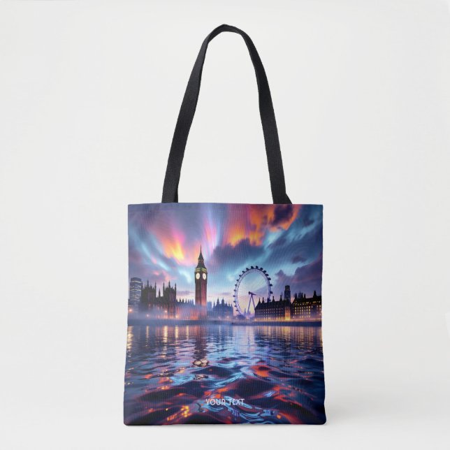 Bolso De Tela Fantasy Cute Evening London River (Anverso)
