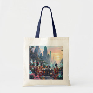 Bolso De Tela Fantasy Cute Exotic Planet Tea
