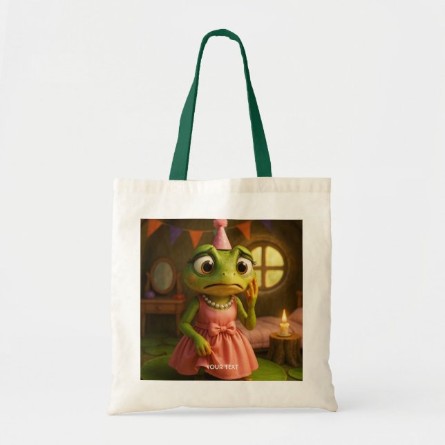 Bolso De Tela Fantasy Cute Frog Girl Party (Frente)