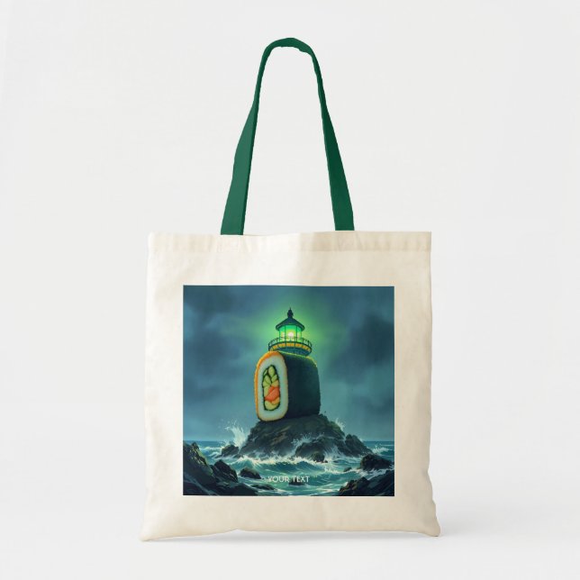 Bolso De Tela Fantasy Cute Giant Sushi Lighthouse (Frente)
