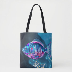 Bolso De Tela Fantasy Cute Glass Fish City