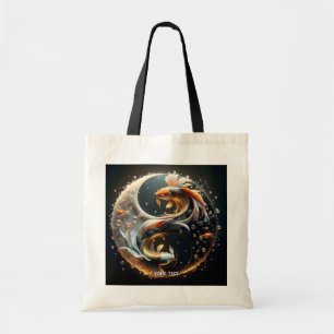Bolso De Tela Fantasy Cute Koi Yin Yang