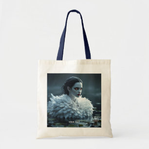 Bolso De Tela Fantasy Cute Lake Swan White