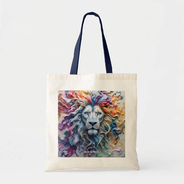 Bolso De Tela Fantasy Cute Melting Wax Lion (Frente)
