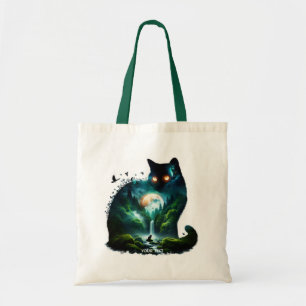 Bolso De Tela Fantasy Cute Mote Waterfall Cat