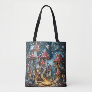Bolso De Tela Fantasy Cute Mushroom Forest Realm