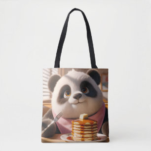 Bolso De Tela Fantasy Cute Panda Comer Pandas