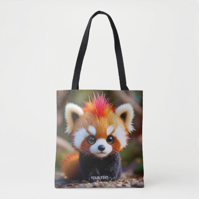 Bolso De Tela Fantasy Cute Panda Red Hai (Anverso)