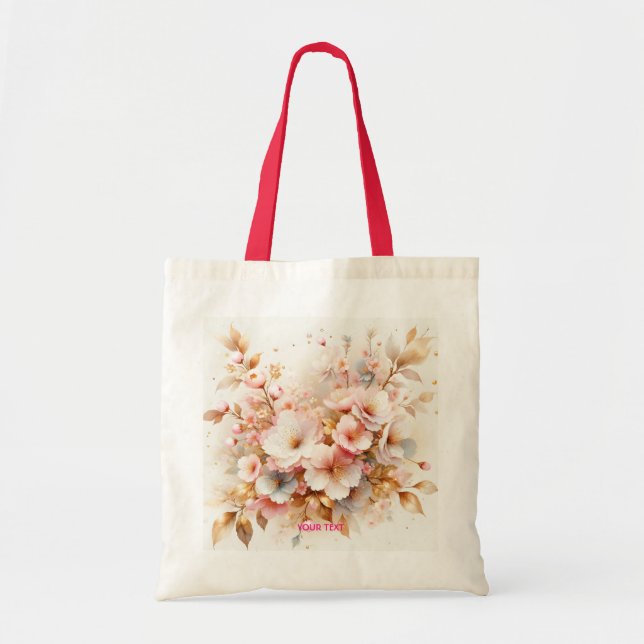 Bolso De Tela Fantasy Cute Pastel Pink Sakura (Frente)