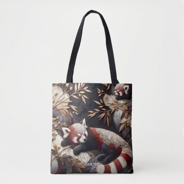 Bolso De Tela Fantasy Cute Red Panda Art (Anverso)