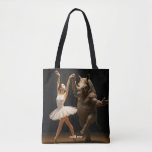 Bolso De Tela Fantasy Cute Rhino Dancer Ballerina