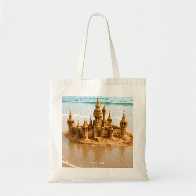 Bolso De Tela Fantasy Cute Sand Castle Beach (Frente)