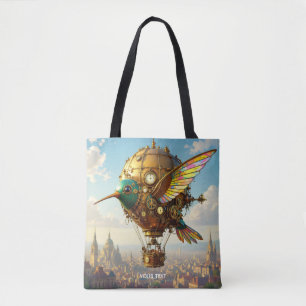 Bolso De Tela Fantasy Cute Steampunk Bird Sky