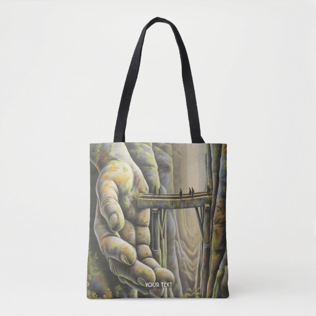Bolso De Tela Fantasy Cute Stone Hand Bridge (Anverso)