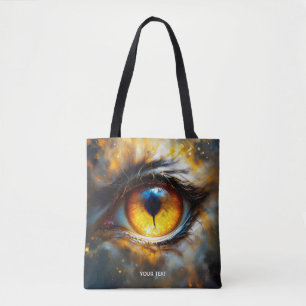Bolso De Tela Fantasy Cute Tiger Naranja Ojo