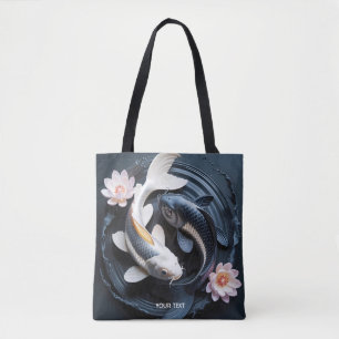 Bolso De Tela Fantasy Cute Two Koi Fish