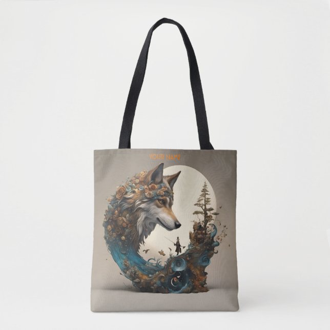Bolso De Tela Fantasy Cute Vivid Flowers Wizard (Anverso)