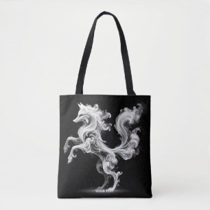 Bolso De Tela Fantasy Cute White Smoke Fox