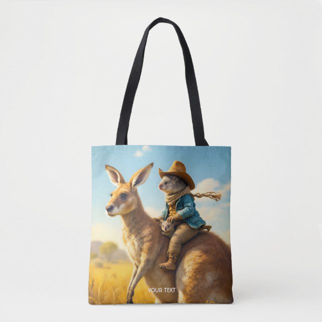 Bolso De Tela Fantasy Cute Wombat Kangaroo Koala (Anverso)