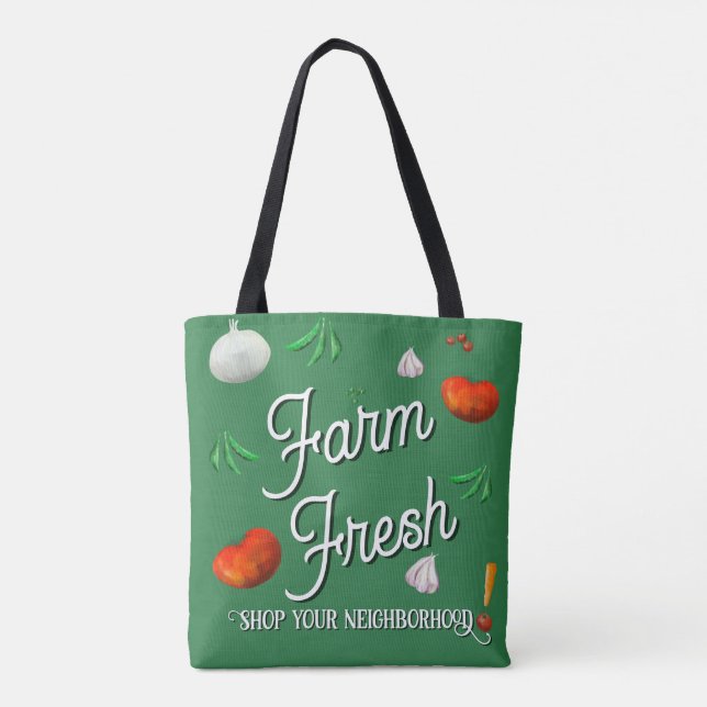 Bolso De Tela Farm fresh, shop your neighborhood (Reverso)