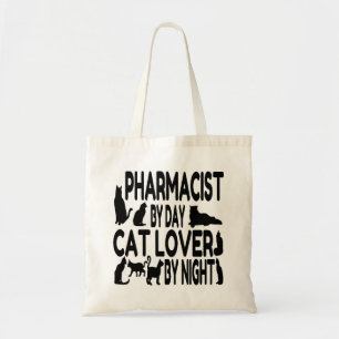 Bolso De Tela Farmacéutico Ama A Los Gatos