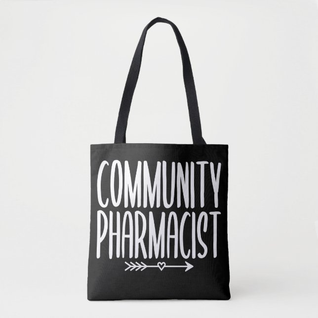 Bolso De Tela Farmacéutico Comunitario PharmD (Anverso)