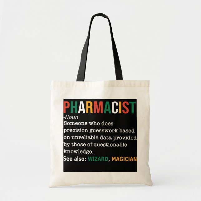Bolso De Tela Farmacéutico Definición Nuevo Gracioso Farmacéutic (Frente)