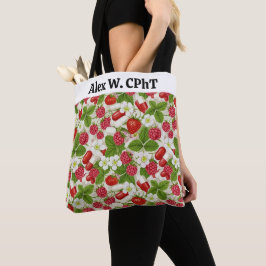 Bolso De Tela Farmacia personalizada Tote Bag Berry Red