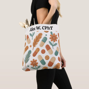 Bolso De Tela Farmacia personalizada Tote Bag Boho Daisy Feather