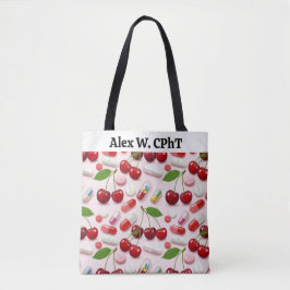 Bolso De Tela Farmacia personalizada Tote Bag Cherry y Pink