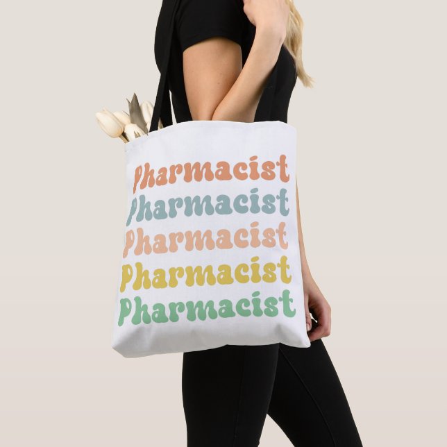 Bolso De Tela Farmacia Retro Groovy (Detalle)