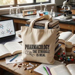 Bolso De Tela Farmacología La Lucha Es Real Divertida Farmacia