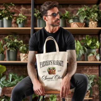 Bolso De Tela Farmers Market Fresh Food Tote Bag
