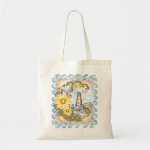 Bolso De Tela Faro amarillo de margarita