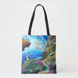 Bolso De Tela Faro con vistas al mar