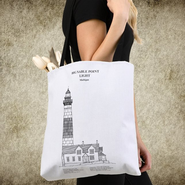 Bolso De Tela Faro de Big Sable Point - Michigan - BD (Big Sable Point Lighthouse - Michigan - BD. Tote Bag)