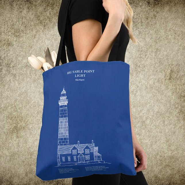 Bolso De Tela Faro de Big Sable Point - Míchigan – DC (Big Sable Point Lighthouse - Michigan – AD. Tote Bag)