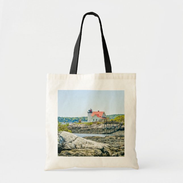 Bolso De Tela Faro de Cabeza de la Costa de Maine Hendricks (Frente)
